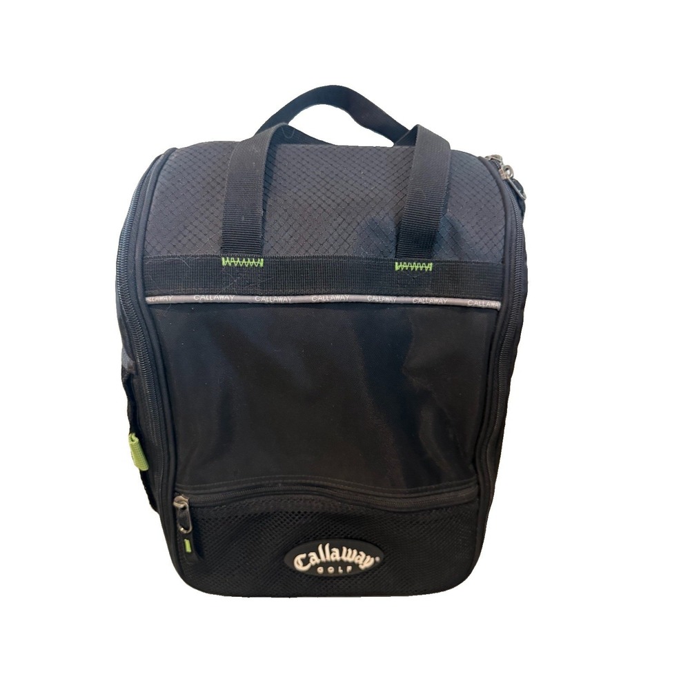 Callaway Golf Shoe Bag Travel Bag Vented Dual Compartments Zip Back Pockets Case